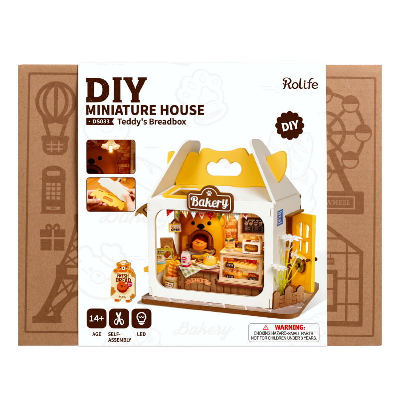 Rolife - Teddys Brotkasten - DIY 3D Miniatur Puppenhaus Zimmer Box Bastelset DS033 - Bild 2 von 6