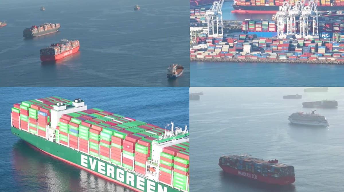 Currently, there are well over 150 container ships parked on the water, just in California's L.A. Port Authority waters, waiting to get unloaded.
